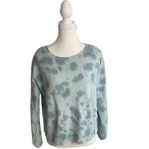Splendid Cloud Print Pullover Blue